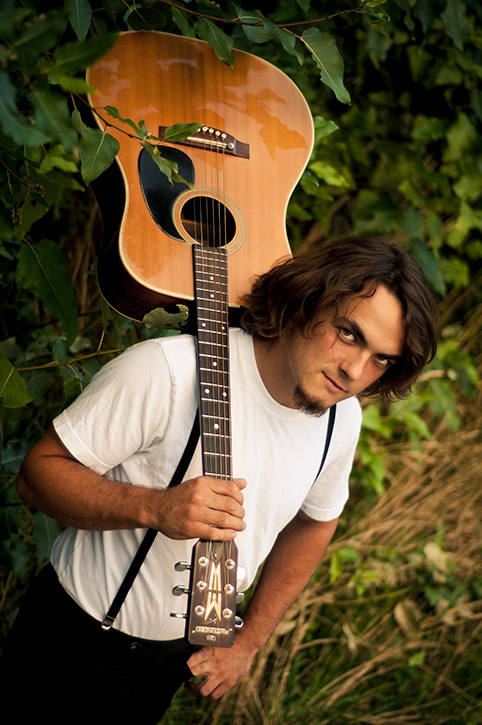 Geoff Ross promo photo, warm guitar by Electrify Photography